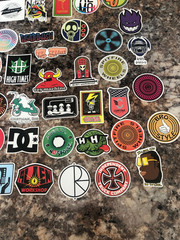 73 Cool Mixed Colors Skateboard Laptop Car stickers