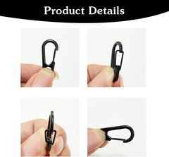 18PCS Mini Carabiner Clips Tiny Spring Snap Hook Keychains, Multi-Purpose Alloy