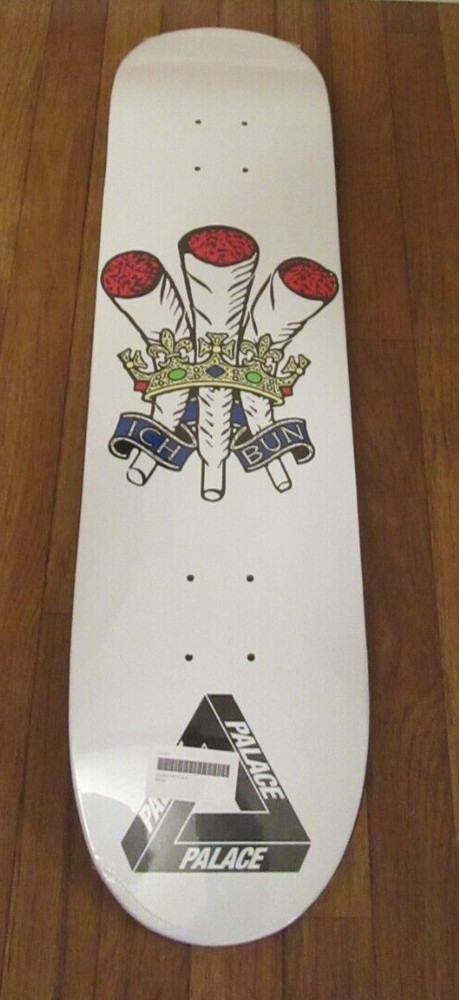 Palace Ich Bun Skateboard Deck White 8″ Palace Skateboards Brand New Free S&H