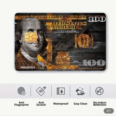 Lot x4 Hundred $100 US Dollar Bill Credit Debit Card Skin Cover Sticker #445