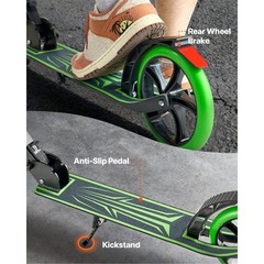 Uimoso Foldable Kick Scooter for Kids, Teens, and Adults with Adjustable Height