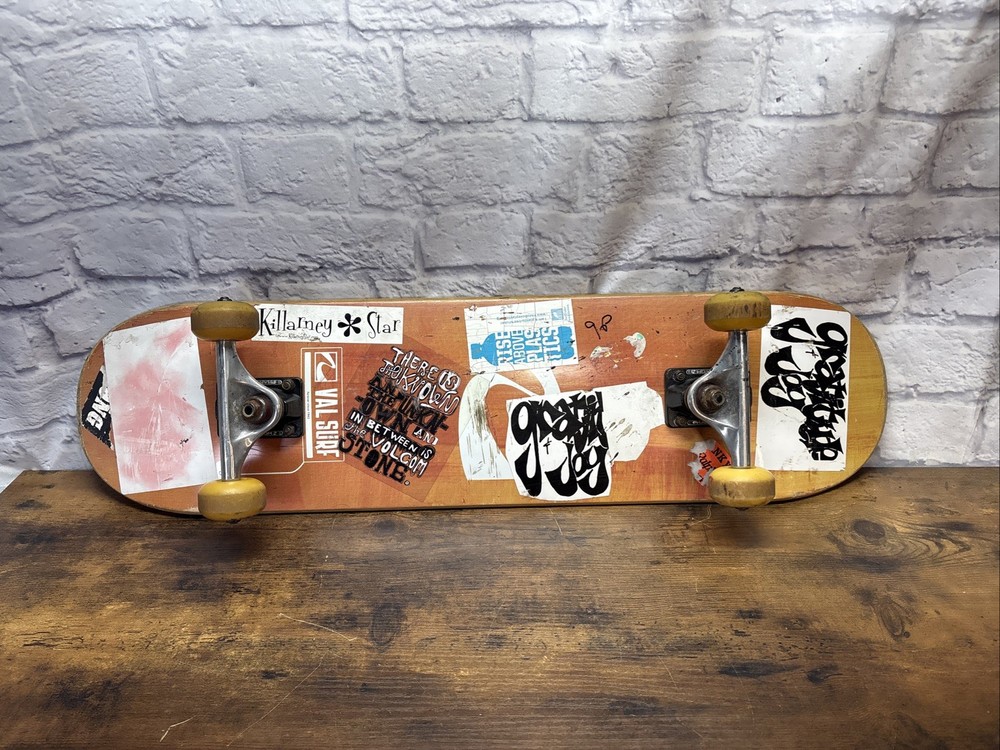 Vintage Val Surf Skateboard Phantom 2 Trucks Complete Yellow Wheels Deck