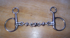 Used Stainless Waterford Boucher Baucher Hanging Cheek Snaffle 5 1/2″ Mouth