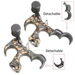 Archery Compound Bow Adjustable Release Aids 3 Finger Thumb Trigger Target Hunt