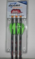Excalibur Illuminated Quill Carbon Crossbow Bolts! 16.5″ Lumenok Lighted Nocks