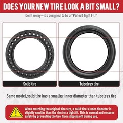8.5×2 Electric Scooter Solid Tires,2 Pack 8.5 Inch Scooter Tire 50/75-6.1