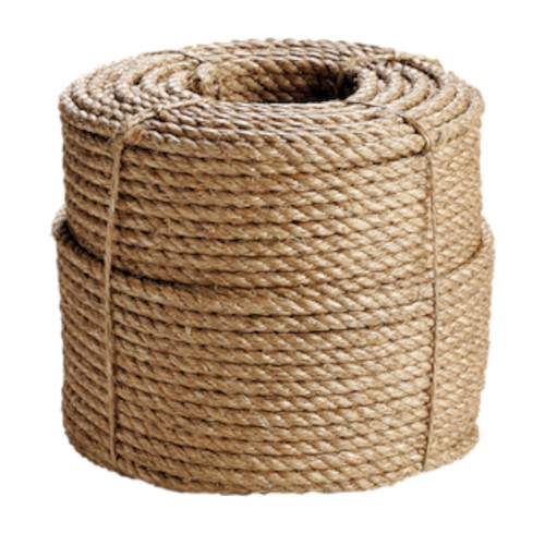 Erin Rope TWM161200 1/2″x1200′ 3-Strand Natural Fiber Manila Rope