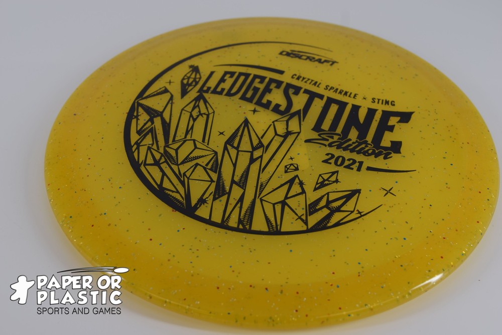 Discraft Ledgestone 2021 CRYZTAL SPARKLE STING Disc Golf 176 Driver Yellow Black