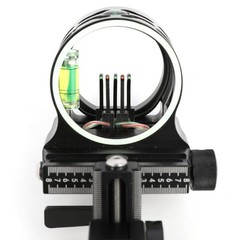 Compound Bow Sight 5 Pin 0.019″ Micro Fiber 4X 6X 8X Lens Archery Hunting RH LH