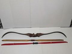 Traditional Takedown Recurve Bow lot 50in 20lb Wooden Riser Extra Limbs Vintage