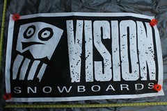 VISION Snowboards Skull Street Wear OG Skateboarding 30x50in. Shop Poster BANNER