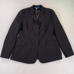 RJ Classics Black Show Coat Hunt Jacket Womens Size 14R Equestrian