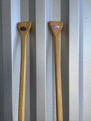 Vintage NAVAJO BRAND Wood Canoe Paddles Set Of 2, Adult Size 53” Long