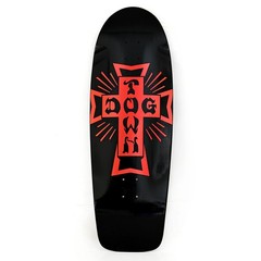 Dogtown Skateboard Deck Cross Logo 70s Rider Black/Red 10″ x 30.575″