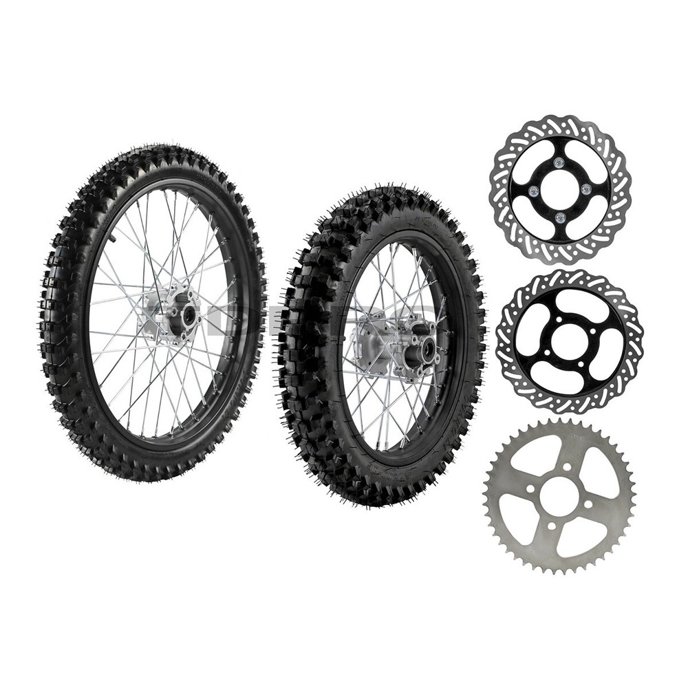 Front 70/100-19 Rear 90/100-16 Tire Rim Wheel Pit Bike CRF 125cc/150cc/200/250c