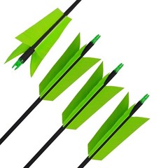 AMEYXGS 12 Pcs Archery Hunting Arrows Mix Carbon 30 Inch Flu Flu Arrows Spine…