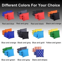 Set of Regulation Cornhole Bags Double Sided, Weather Resistant Bean Bags for…