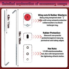 Aluminum Alloy Battery Tie Down Bracket, Hold Down Bracket Holder,Car red