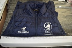 United States Dressage USDF Regional Horse Riding Champion Vest WOMENS L Blue