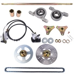 Drift Trike Go Kart Rear Live Axle Kit, Sprocket & Hub, Brake Assembly ATV Quads