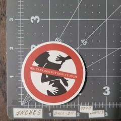 Look But Don’t Touch Adult Humor Sticker For Guitar Phone Mat86