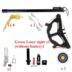 60LBS Compound Bow Slingshot Laser Bow Fun Men Outdoor Shooting Steel Balls Set