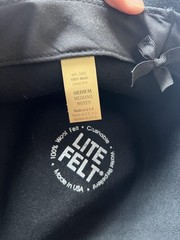 Minnetonka Felt Hat Medium Black 100% Wool Lite Felt Leather Band Made In USA