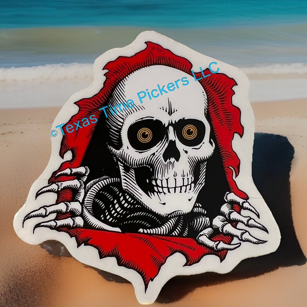 🔥 Powell Peralta OEM Bones Ripper Skateboard CLEAR Die-Cut Sticker SHIPS TODAY