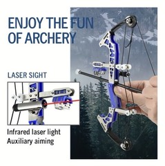 Mini Bow Kit Compact 9.8-Inch High-Power Stainless Steel Compound Bow