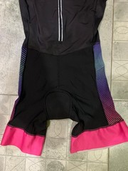 Zoot Triathlon Suit Size L Full Zip Short Sleeve Tri Suit Cycling Multicolor
