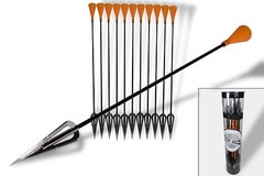 FSFF 3-Blade Carbon Fiber Razor Dart, 12 pack, 0.84” widest sharpest broadhea…