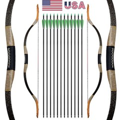 50# Archery Traditional Recurve Bow Handmade Mongolian Horsebow Shooting Hunting