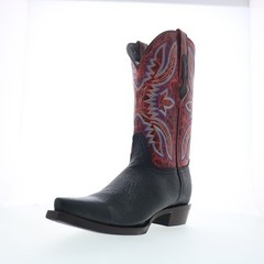 Dingo Rio Lobo DI-154 Mens Black Leather Slip On Cowboy Western Boots