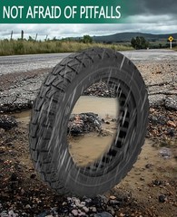 10X2.0 Solid Tire, Off Road, Replacement for 10×2-6.1 10×2/54-152 Scooter Tir…