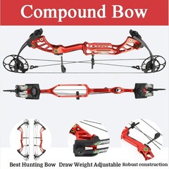 40-75lbs Compound Bow Set CNC Archery Pulley 350FPS Let-off 85% Target Hunting