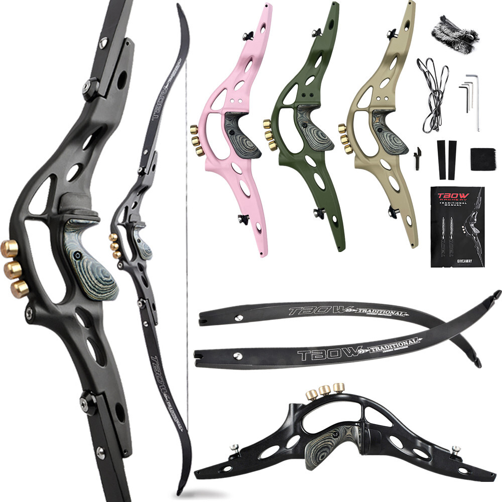 ILF 62″ Recurve Bow 19» Riser Counterweight 30-60lbs Archery American Hunting