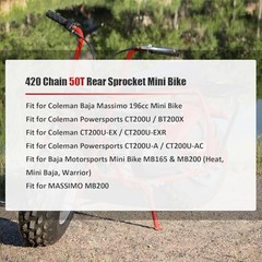 40/41/420 Chain 50T 40mm Rear Drive Sprocket for Coleman BT200X CT200U CT200U
