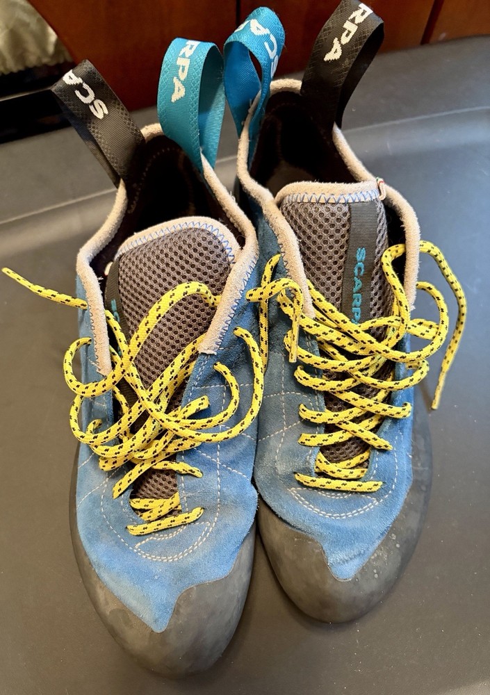 Scarpa Force x Blue Size 8.5 Men’s Rock Climbing Shoes Women 9.5
