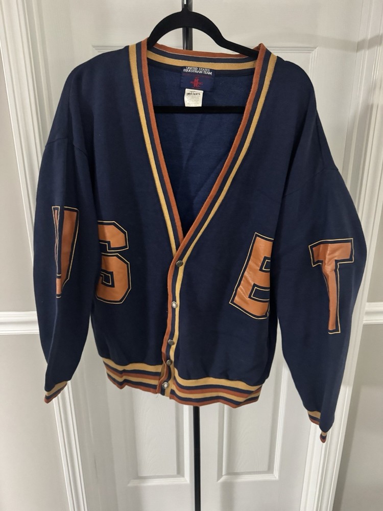 Miller’s United States Equestrian Team Sweatshirt Cardigan Men’s XL Vintage Navy