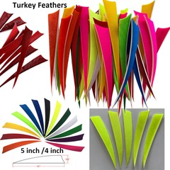 4 inch 5″ Archery Arrow Feather Natural Fletching Turkey Fletches Bow Arrow DIY