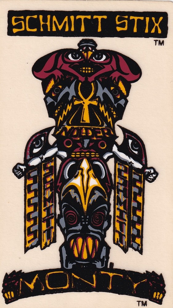 Vintage 1980’s Schmitt Stix Skateboards Monty￼ Sticker
