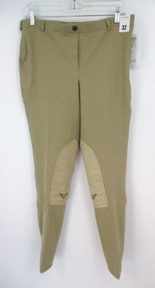 TuffRider Breeches Ladies 32 Lt. Tan Starter Low Rise Pull-On Riding Pants NWT