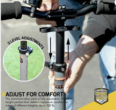 Grey Swagtron K8 Kick Scooter 99188-9 Foldable Lightweight, 220LB Capacity