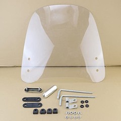 Universal Motorcycle Windshields 16.5″x17.2″ Windscreen Wind Splitter Wind