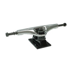 Yocaher 125mm / 5″ Skateboard Trucks – Chrome / Black (Pair of 2 )