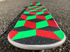 Skateboard Grip Tape DIY 3 color kit Geo Rombo laser cut by Rough GT