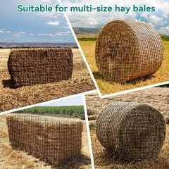 Round Bale Hay Net for Horses,5×5 Feet Knotless Slow Feed Hay Net Feeder for …