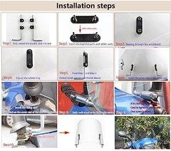 Universal Motorcycle Windshields 16.5″x17.2″ Windscreen Wind Splitter Wind