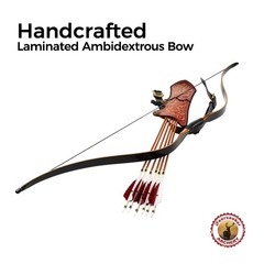 Deerseeker Archery 59″ Longbow Traditional Bow Set Ambidextrous Horsebow Hand…