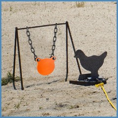 Blulu 8 Pack Ar500 Shooting Targets Target Hangers and Gong Black